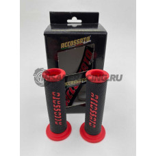 GR006R-F Accossato Комплект грипс для руля (красные)