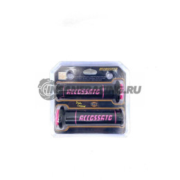 GR011P Accossato Комплект грипс для руля (розовые)