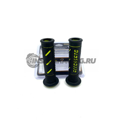 GR011VY Accossato Комплект грипс для руля (Кислотные) 