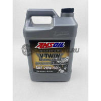 MCV1G Моторное масло AMSOIL Synthetic V-Twin Motorcycle Oil SAE 20W-50 для мотоциклов 3.78L