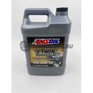 MCV1G Моторное масло AMSOIL Synthetic V-Twin Motorcycle Oil SAE 20W-50 для мотоциклов 3.78L