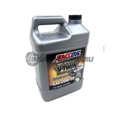MCV1G Моторное масло AMSOIL Synthetic V-Twin Motorcycle Oil SAE 20W-50 для мотоциклов 3.78L