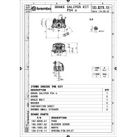 120B27810 Тормозной суппорт задний литой Brembo Racing SuperSport Cast P2 34