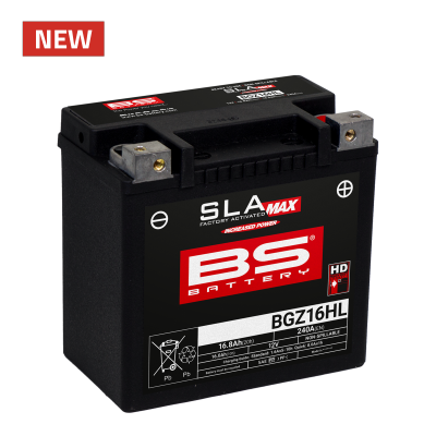 BGZ16HL Аккумулятор BS SLA MAX, 12В, 16 Ач, 240 А 150x88x145, обратная (- / +), (YTX14HL)