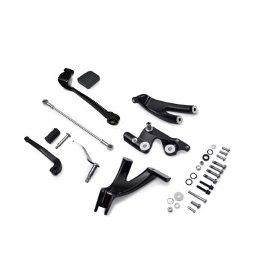 22-0664, MidWest Motorcycle supply, Standard Forward Control Kit, Gloss Black (w/redesigned bushings) | alt partnumbers: 50700060 47-248