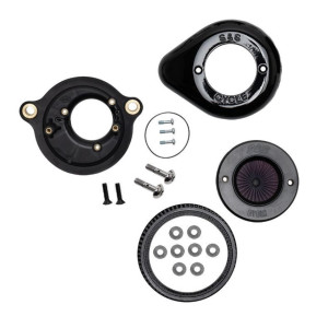 170-0718A, S&S CYCLE, Stealth Air Stinger Kit with Black Teardrop for 2017-Up Mi8 Models (! Model specific ! Check fitment req ! DNF models 23+ w/throttle body 27300197 !)