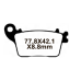 YL-F088 YONGLI Organic Тормозные колодки дисковые мото HONDA CBR 600 RR (FDB2221P)