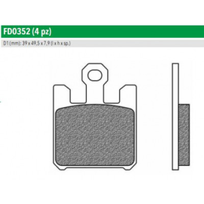 FD0352TS Тормозные колодки дисковые мото ROAD TOURING SINTERED (FDB2164ST) NEWFREN