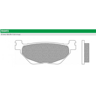 FD0493BE Тормозные колодки дисковые мото SCOOTER ELITE ORGANIC () NEWFREN