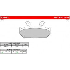 FDB462ST Тормозные колодки дисковые MOTO, блистер 2 шт