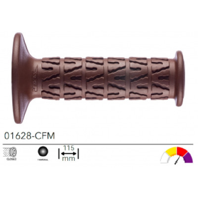 01628-CFM грипсы 2шт HERITAGE GRIPS VEGA OFF-ROAD BROWN