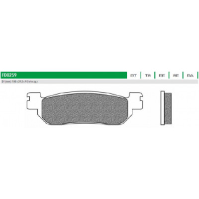 FD0259TS Тормозные колодки дисковые мото ROAD TOURING SINTERED (FDB2083) NEWFREN