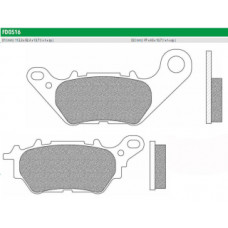 FD0516BT Тормозные колодки дисковые мото ROAD TOURING ORGANIC (FDB2283) NEWFREN