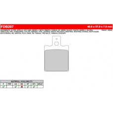 FDB207EF Тормозные колодки дисковые MOTO, блистер 2 шт