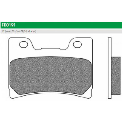 FD0191BT Тормозные колодки для YAMAHA FZR, SRX, YMX (FDB666P) NEWFREN