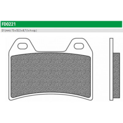 FD0221TS Тормозные колодки дисковые мото ROAD TOURING SINTERED (FDB2042ST) NEWFREN