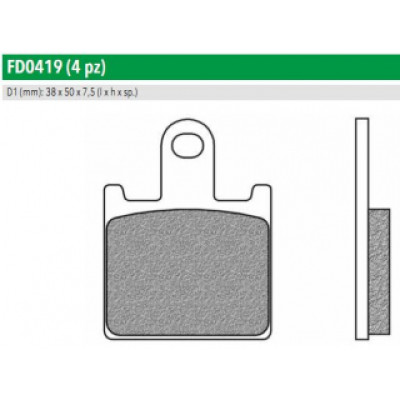 FD0419TS Тормозные колодки дисковые мото ROAD TOURING SINTERED (FDB2220ST) NEWFREN
