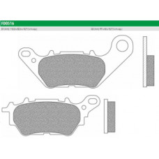 FD0516TS Тормозные колодки дисковые мото ROAD TOURING SINTERED NEWFREN