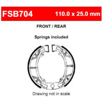 FSB704A Тормозные колодки барабанные MOTO, коробка 2 шт (FSB704EF)