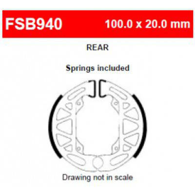 FSB940 Тормозные колодки барабанные MOTO, коробка 2 шт