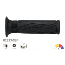 02623/SSF грипсы 2шт ROAD STANDARD GRIPS BLACK SOFT OPEN L.120mm