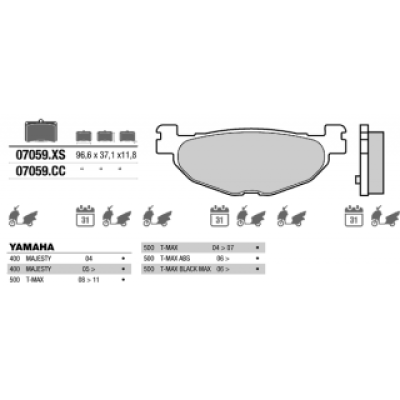 07059 колодки тормозные МОТО(FDB2200)