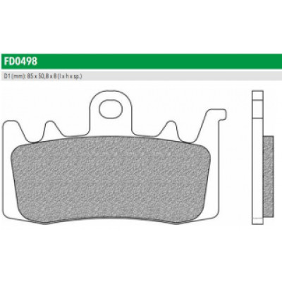 FD0498TS Тормозные колодки дисковые мото ROAD TOURING SINTERED (FDB2265ST) NEWFREN