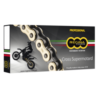 420RH2-120 Цепь для мотоцикла 420 / 120 звен. (124RH2/00D), REGINA CROSS-SUPERMOTARD