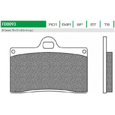 FD0093TS Тормозные колодки для APRILIA, DUCATI, YAMAHA, CAGIVA, KTM NEWFREN