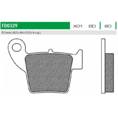 FD0329SD Тормозные колодки дисковые мото OFFROAD DIRT SINTER (FDB2139) NEWFREN