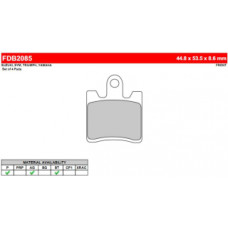 FDB2085ST Тормозные колодки дисковые MOTO, блистер 4 шт