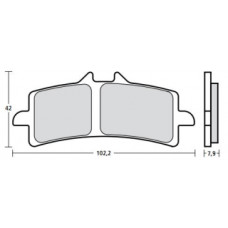 107A48669 M497Z03 Тормозные колодки Brembo Racing (FDB2260, FDB2218, 07BB37)
