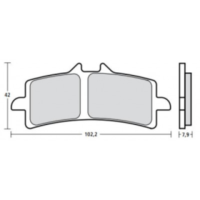 107A48669 M497Z03 Тормозные колодки Brembo Racing (FDB2260, FDB2218, 07BB37)