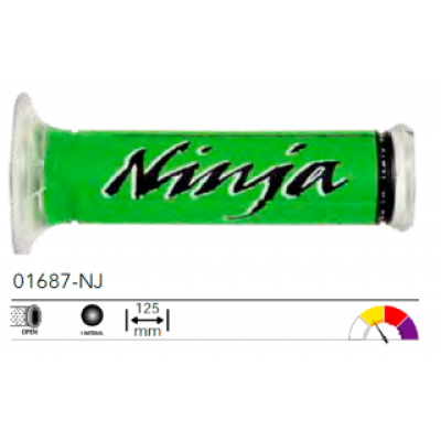 01687-NJ грипсы 2шт ROAD GRIPS KAWASAKI NINJA MEDIUM OPEN L.125mm