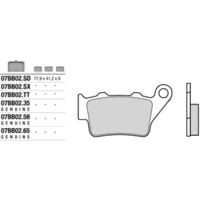 07BB0290 колодки тормозные МОТО (FDB2005)