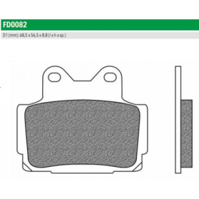 FD0082BT Тормозные колодки для YAMAHA FZ, RD, YAMAHA  TZR (FDB386)