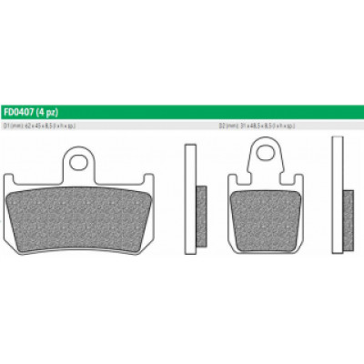 FD0407TS Тормозные колодки дисковые мото ROAD TOURING SINTERED (FDB2217ST) NEWFREN