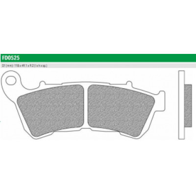 FD0525SH Тормозные колодки дисковые мото ROAD HD SINTER NEWFREN
