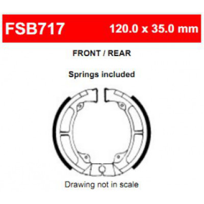 FSB717 Тормозные колодки барабанные MOTO, коробка 2 шт