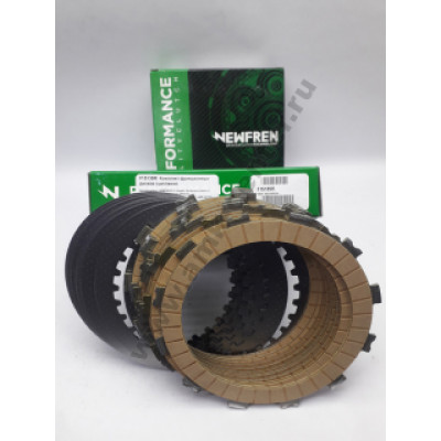 F1513SR Комплект дисков сцепления мото (фрикционные + металлические) (FCS0709/3) NEWFREN