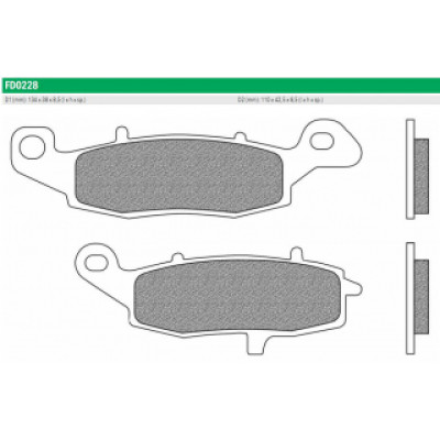 FD0228BT Тормозные колодки дисковые мото ROAD TOURING ORGANIC (FDB2048P) NEWFREN