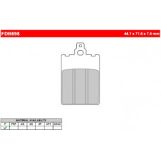 FDB698P Тормозные колодки дисковые MOTO, блистер 2 шт