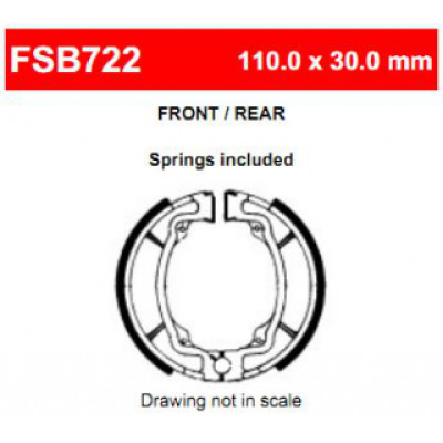 FSB722 Тормозные колодки барабанные MOTO, коробка 2 шт