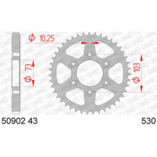 50902-43 звезда задняя (ведомая) стальная , 530, AFAM
