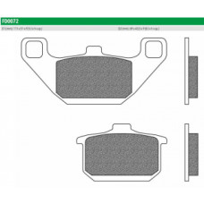 FD0072BT Тормозные колодки для HYOSUNG, KAWASAKI EX, EL, GPZ, VN, Z (FDB339P) NEWFREN