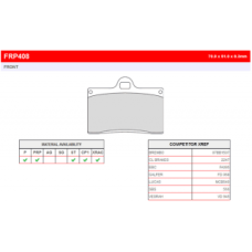 FRP408XRAC Тормозные колодки дисковые MOTO, блистер 2 шт