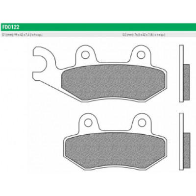 FD0122TS Тормозные колодки для HONDA, HYOSUNG, KAWASAKI, SUZUKI, TRIUMPH, YAMAHA (FDB497) NEWFREN