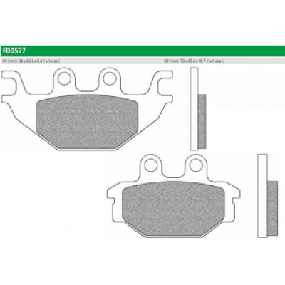 FD0527SH Тормозные колодки дисковые мото ROAD HD SINTER () NEWFREN