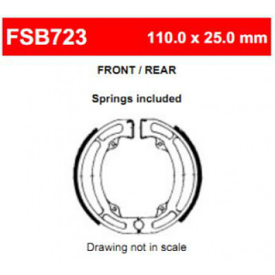 FSB723 Тормозные колодки барабанные MOTO, коробка 2 шт