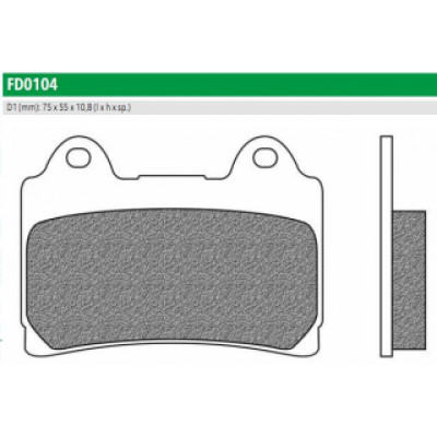 FD0104BT Тормозные колодки для YAMAHA FJ, FZR, SRX, TZ, XVZ (FDB449P) NEWFREN